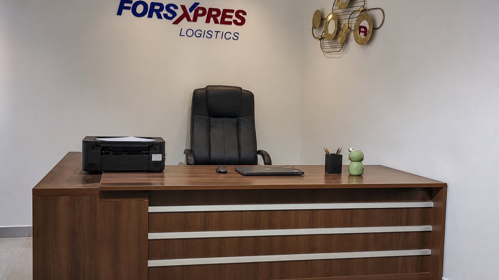 Completed DMI executive office desk installed for Forsxpres Logistics
